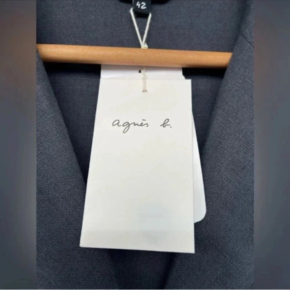 Agnes B dark grey linen New Cubana shacket 42/10 - Picture 9 of 15